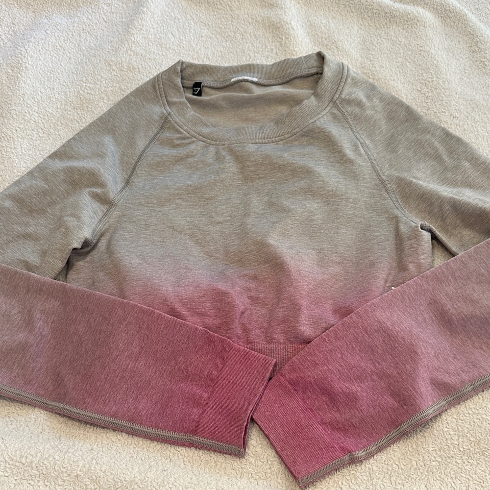 Gymshark Gray and Pink Gradient Sweatshirt size small ( no size tag )
